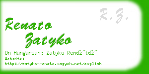 renato zatyko business card